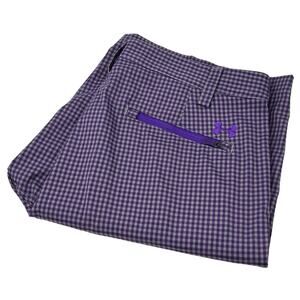 Under Armour Shorts Men’s 34 Purple Plaid Golf Lightweight Breathable